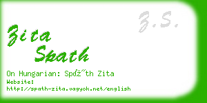 zita spath business card